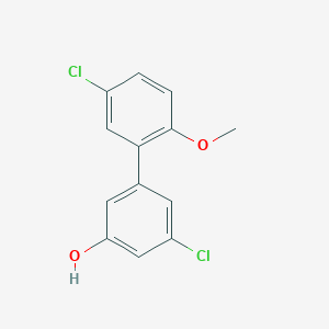 molecular formula C13H10Cl2O2 B6381726 3-Chloro-5-(5-chloro-2-methoxyphenyl)phenol, 95% CAS No. 1261908-67-1