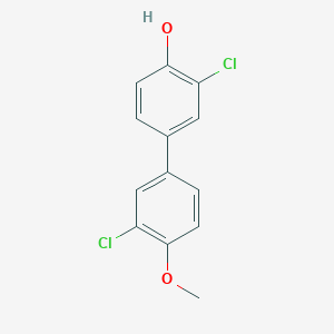 molecular formula C13H10Cl2O2 B6381735 2-Chloro-4-(3-chloro-4-methoxyphenyl)phenol, 95% CAS No. 1261972-51-3