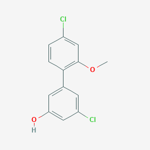 molecular formula C13H10Cl2O2 B6381742 3-Chloro-5-(4-chloro-2-methoxyphenyl)phenol, 95% CAS No. 1261899-45-9