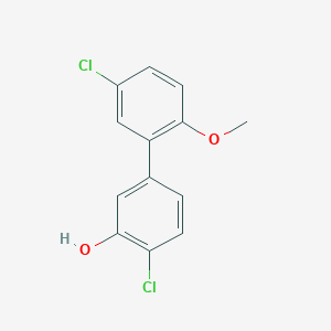 molecular formula C13H10Cl2O2 B6381753 2-Chloro-5-(5-chloro-2-methoxyphenyl)phenol, 95% CAS No. 1262001-34-2