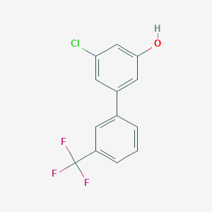 molecular formula C13H8ClF3O B6381760 3-Chloro-5-(3-trifluoromethylphenyl)phenol, 95% CAS No. 1261606-57-8