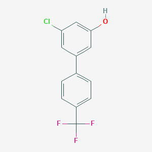 molecular formula C13H8ClF3O B6381777 3-Chloro-5-(4-trifluoromethylphenyl)phenol, 95% CAS No. 1261805-86-0