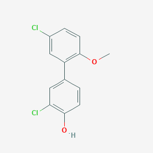 molecular formula C13H10Cl2O2 B6381781 2-Chloro-4-(5-chloro-2-methoxyphenyl)phenol, 95% CAS No. 1261943-77-4
