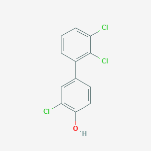 molecular formula C12H7Cl3O B6381791 2-Chloro-4-(2,3-dichlorophenyl)phenol, 95% CAS No. 666747-72-4