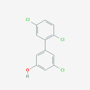 molecular formula C12H7Cl3O B6381817 3-Chloro-5-(2,5-dichlorophenyl)phenol, 95% CAS No. 1261991-15-4