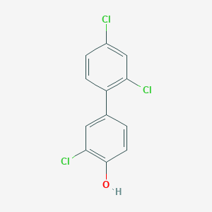 molecular formula C12H7Cl3O B6381835 2-Chloro-4-(2,4-dichlorophenyl)phenol, 95% CAS No. 358767-68-7