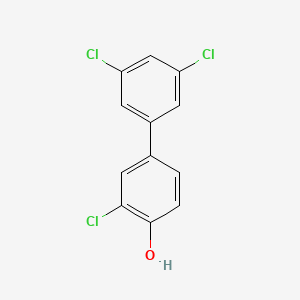 molecular formula C12H7Cl3O B6381836 2-Chloro-4-(3,5-dichlorophenyl)phenol, 95% CAS No. 475979-70-5