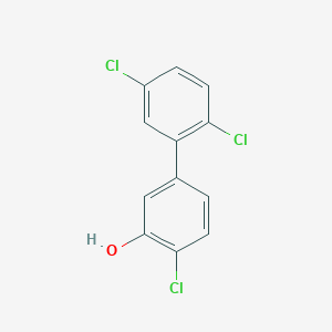molecular formula C12H7Cl3O B6381853 2-Chloro-5-(2,5-dichlorophenyl)phenol, 95% CAS No. 72490-70-1