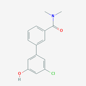 molecular formula C15H14ClNO2 B6381858 3-Chloro-5-[3-(N,N-dimethylaminocarbonyl)phenyl]phenol, 95% CAS No. 1261970-21-1