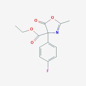 molecular formula C13H12FNO4 B063819 Ethyl 4-(4-fluorophenyl)-2-methyl-5-oxo-1,3-oxazole-4-carboxylate CAS No. 162247-71-4
