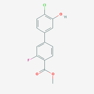 2-Chloro-5-(3-fluoro-4-methoxycarbonylphenyl)phenol, 95%