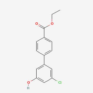molecular formula C15H13ClO3 B6381938 3-Chloro-5-(4-ethoxycarbonylphenyl)phenol, 95% CAS No. 1261956-30-2