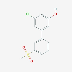 molecular formula C13H11ClO3S B6381957 3-Chloro-5-(3-methylsulfonylphenyl)phenol, 95% CAS No. 1261972-91-1
