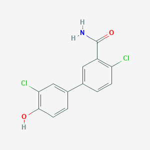 4-(3-Carbamoyl-4-chlorophenyl)-2-chlorophenol, 95%