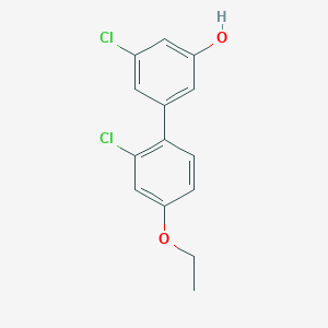 molecular formula C14H12Cl2O2 B6381998 3-Chloro-5-(2-chloro-4-ethoxyphenyl)phenol, 95% CAS No. 1261921-93-0