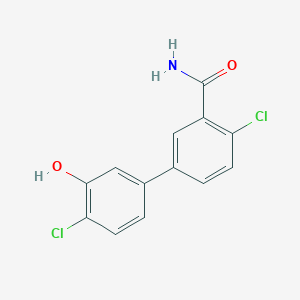 5-(3-Carbamoyl-4-chlorophenyl)-2-chlorophenol, 95%