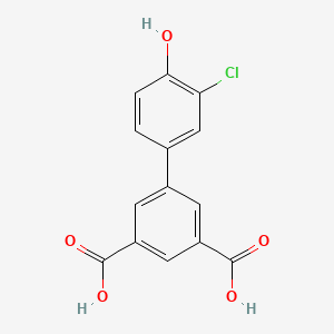 molecular formula C14H9ClO5 B6382068 2-Chloro-4-(3,5-dicarboxyphenyl)phenol, 95% CAS No. 1261956-85-7