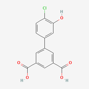molecular formula C14H9ClO5 B6382084 2-Chloro-5-(3,5-dicarboxyphenyl)phenol, 95% CAS No. 1261888-49-6