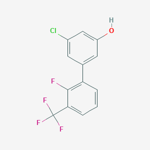 molecular formula C13H7ClF4O B6382088 3-Chloro-5-(2-fluoro-3-trifluoromethylphenyl)phenol, 95% CAS No. 1261928-84-0