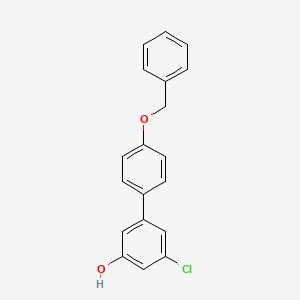 molecular formula C19H15ClO2 B6382247 5-(4-Benzyloxyphenyl)-3-chlorophenol, 95% CAS No. 1262002-00-5