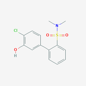 molecular formula C14H14ClNO3S B6382248 2-Chloro-5-(2-N,N-dimethylsulfamoylphenyl)phenol, 95% CAS No. 1261991-38-1