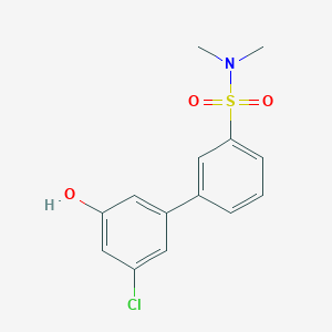 molecular formula C14H14ClNO3S B6382257 3-Chloro-5-(3-N,N-dimethylsulfamoylphenyl)phenol, 95% CAS No. 1262002-08-3
