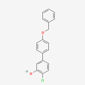 molecular formula C19H15ClO2 B6382286 5-(4-Benzyloxyphenyl)-2-chlorophenol, 95% CAS No. 1261944-74-4