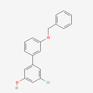 molecular formula C19H15ClO2 B6382292 5-(3-Benzyloxyphenyl)-3-chlorophenol, 95% CAS No. 1261961-54-9