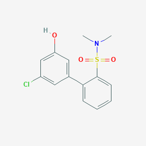 molecular formula C14H14ClNO3S B6382296 3-Chloro-5-(2-N,N-dimethylsulfamoylphenyl)phenol, 95% CAS No. 1261897-39-5