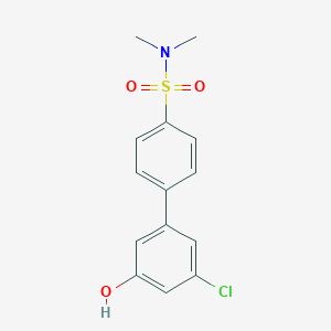 molecular formula C14H14ClNO3S B6382318 3-Chloro-5-(4-N,N-dimethylsulfamoylphenyl)phenol, 95% CAS No. 1261929-35-4