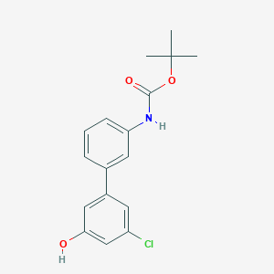 molecular formula C17H18ClNO3 B6382331 5-(3-BOC-Aminophenyl)-3-chlorophenol, 95% CAS No. 1261929-43-4