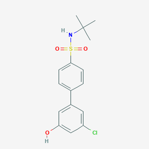 molecular formula C16H18ClNO3S B6382383 5-(4-t-Butylsulfamoylphenyl)-3-chlorophenol, 95% CAS No. 1262003-12-2