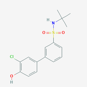 molecular formula C16H18ClNO3S B6382384 4-(3-t-Butylsulfamoylphenyl)-2-chlorophenol, 95% CAS No. 1261973-30-1
