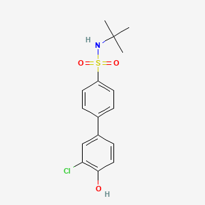 molecular formula C16H18ClNO3S B6382401 4-(4-t-Butylsulfamoylphenyl)-2-chlorophenol, 95% CAS No. 1261929-51-4