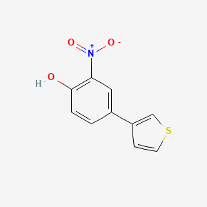 molecular formula C10H7NO3S B6382429 2-Nitro-4-(thiophen-3-yl)phenol, 95% CAS No. 1261973-51-6