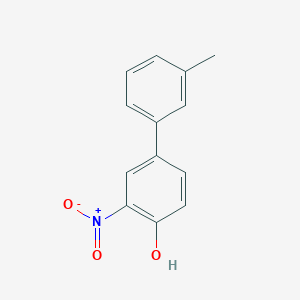 molecular formula C13H11NO3 B6382439 4-(3-Methylphenyl)-2-nitrophenol, 95% CAS No. 1261932-09-5