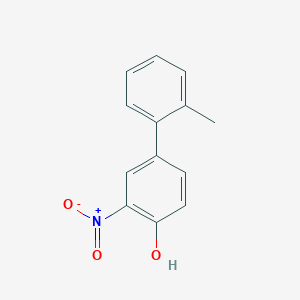 molecular formula C13H11NO3 B6382446 4-(2-Methylphenyl)-2-nitrophenol, 95% CAS No. 1261899-87-9