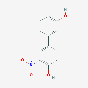 molecular formula C12H9NO4 B6382458 4-(3-Hydroxyphenyl)-2-nitrophenol, 95% CAS No. 1261932-49-3