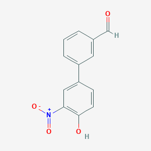 molecular formula C13H9NO4 B6382473 4-(3-Formylphenyl)-2-nitrophenol, 95% CAS No. 1261932-85-7