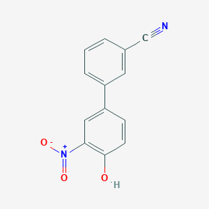 molecular formula C13H8N2O3 B6382488 4-(3-Cyanophenyl)-2-nitrophenol, 95% CAS No. 1261932-80-2