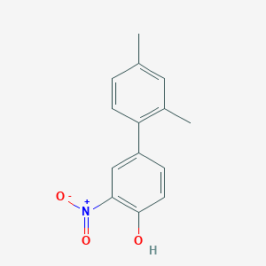 molecular formula C14H13NO3 B6382495 4-(2,4-Dimethylphenyl)-2-nitrophenol, 95% CAS No. 1261909-01-6