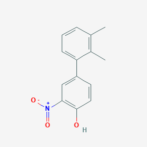 molecular formula C14H13NO3 B6382502 4-(2,3-Dimethylphenyl)-2-nitrophenol, 95% CAS No. 1261973-74-3