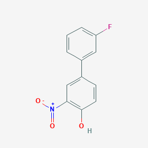 molecular formula C12H8FNO3 B6382510 4-(3-Fluorophenyl)-2-nitrophenol, 95% CAS No. 1261922-69-3