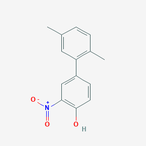 molecular formula C14H13NO3 B6382514 4-(2,5-Dimethylphenyl)-2-nitrophenol, 95% CAS No. 1261922-81-9