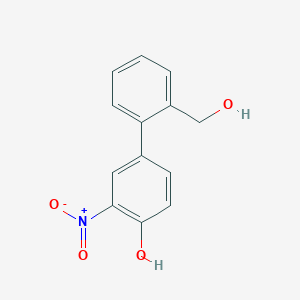 molecular formula C13H11NO4 B6382535 4-(2-Hydroxymethylphenyl)-2-nitrophenol, 95% CAS No. 1261945-33-8
