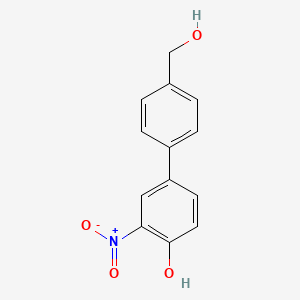 molecular formula C13H11NO4 B6382555 4-(4-Hydroxymethylphenyl)-2-nitrophenol, 95% CAS No. 1262003-22-4