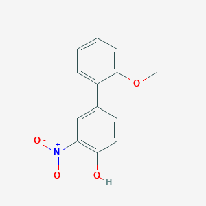 molecular formula C13H11NO4 B6382577 4-(2-Methoxyphenyl)-2-nitrophenol, 95% CAS No. 1261974-09-7