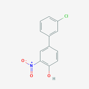 molecular formula C12H8ClNO3 B6382595 4-(3-Chlorophenyl)-2-nitrophenol, 95% CAS No. 1261945-54-3
