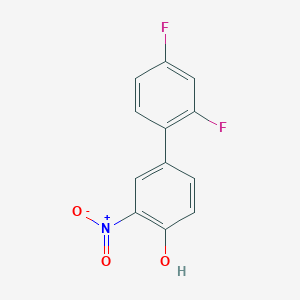 molecular formula C12H7F2NO3 B6382607 4-(2,4-Difluorophenyl)-2-nitrophenol, 95% CAS No. 1261945-67-8