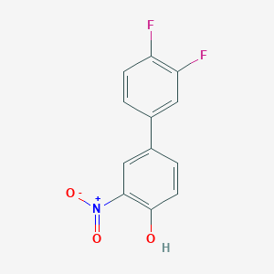 molecular formula C12H7F2NO3 B6382619 4-(3,4-Difluorophenyl)-2-nitrophenol, 95% CAS No. 1261909-09-4